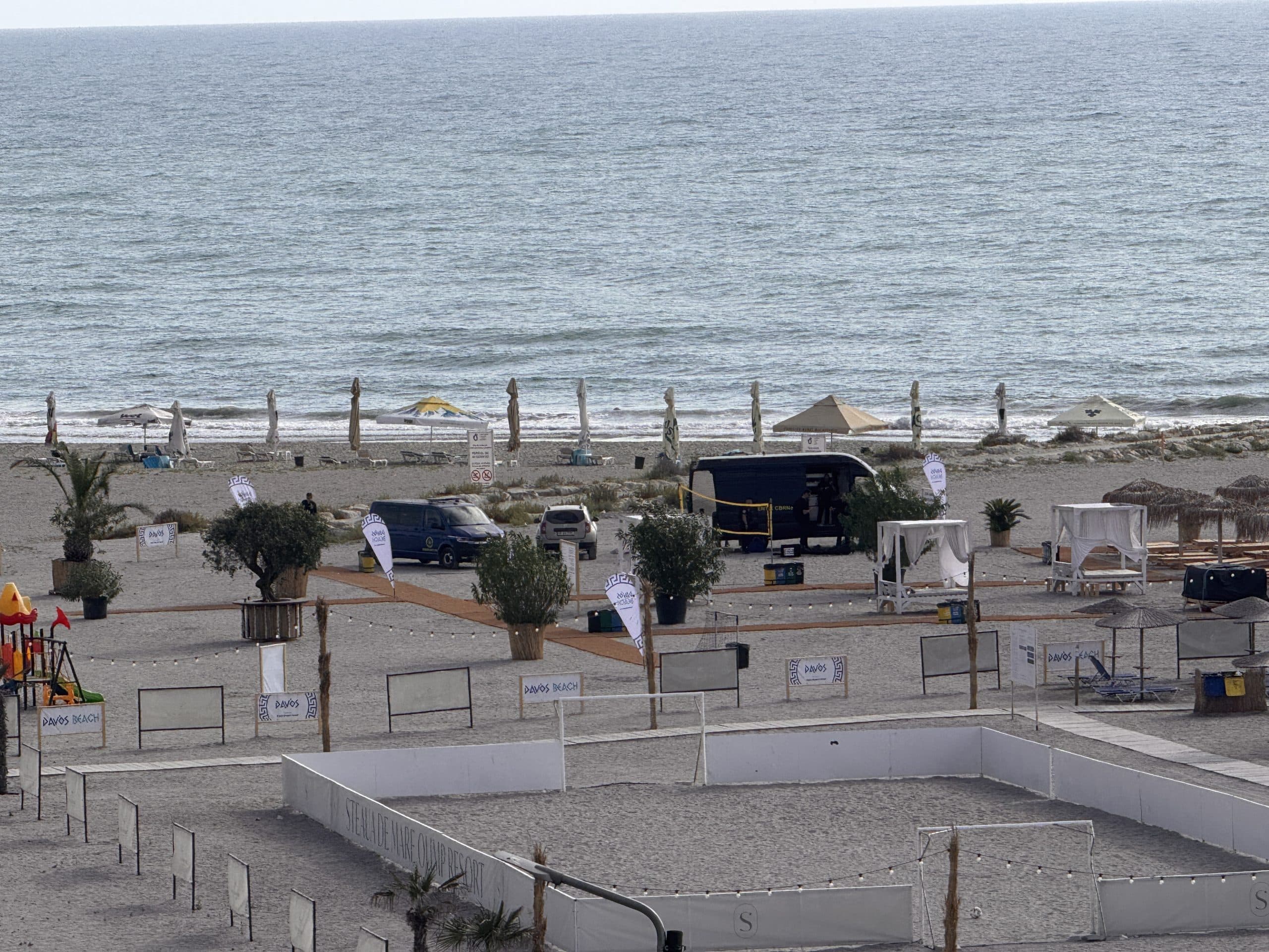 Posibilă dronă, descoperită pe plaja din Olimp — zonă securizată lângă Steaua de Mare